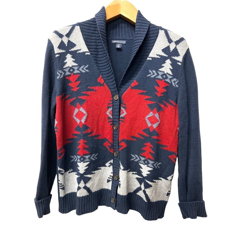 American Living Cardigan Sweater Native American Western style